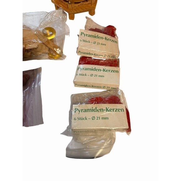 Vintage Christmas Nativity Weihnachts Pyramide 4 Tier 19" H Complete Wooden 7961 - Picture 2 of 10